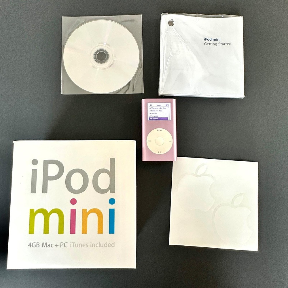 Apple iPod mini 1st Gen 4GB A1051 In Box Vintage y2k Click Wheel Retro Tech Pink